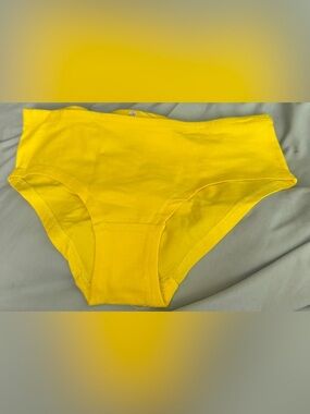 Sexy Basics Bright Yellow High-Waist Cotton Briefs